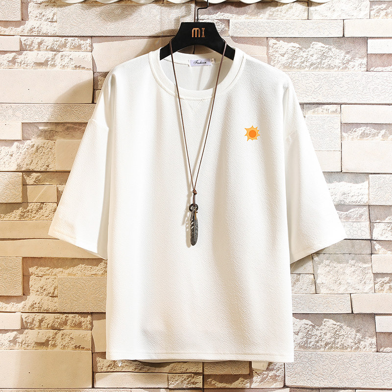 Q11018-P30春夏季七分袖t恤男大码五分袖男短袖中袖，男装T恤，电商A040A