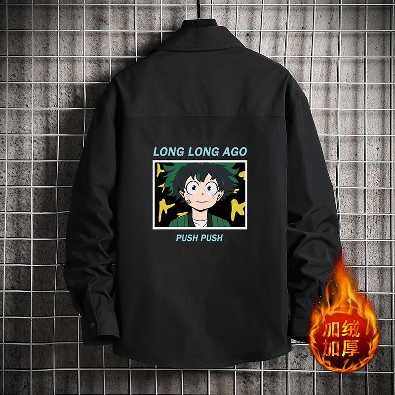 CS15049加绒款P55加厚加绒衬衫男保暖衬衣长袖寸衫上衣服外套图片