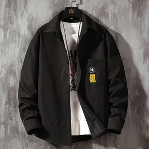 CS15016加绒款P55加厚加绒衬衫男保暖衬衣长袖寸衫上衣服外套图片