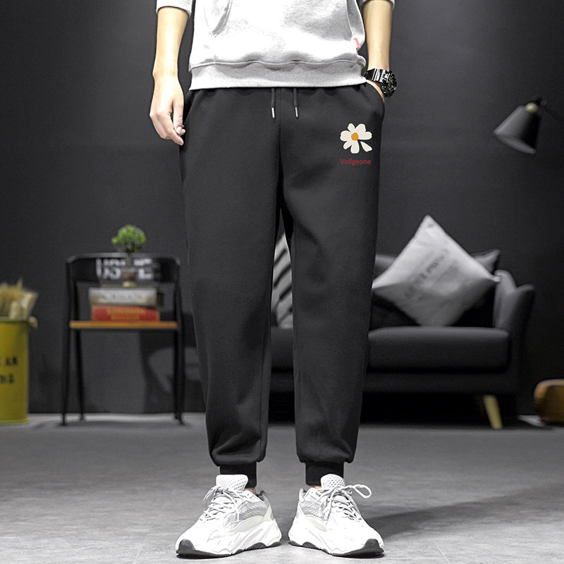 K12059-P40春季束脚直筒运动裤男大码宽松休闲卫裤哈伦裤图片