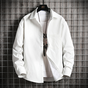 CS15004加绒款P55加厚加绒衬衫男保暖衬衣长袖寸衫上衣服外套图片