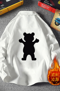 CS15021加绒款P55加厚加绒衬衫男保暖衬衣长袖寸衫上衣服外套图片