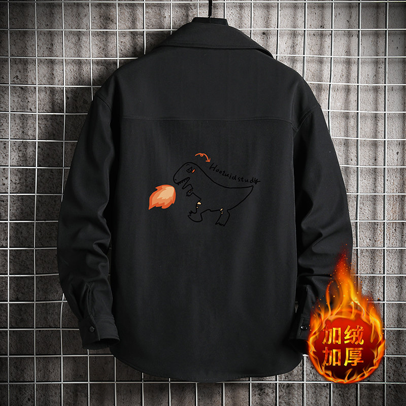 CS15040加绒款P55加厚加绒衬衫男保暖衬衣长袖寸衫上衣服外套,男装衬衫,电商A040A