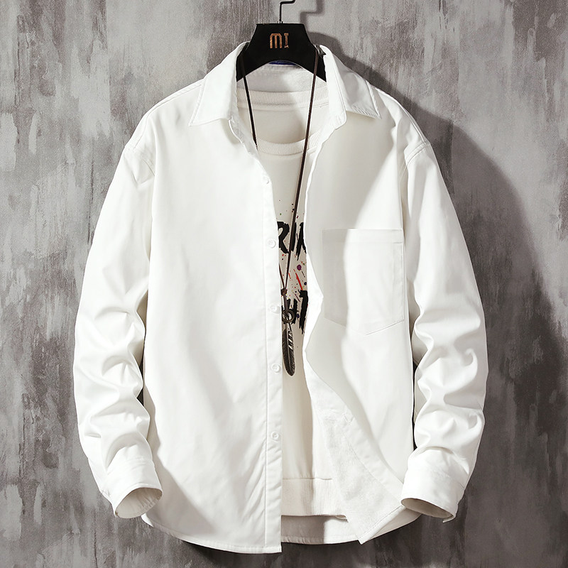 CS15005加绒款P55加厚加绒衬衫男保暖衬衣长袖寸衫上衣服外套,男装衬衫,电商A040A