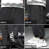 K12002-P40加绒P50加绒运动裤男大码宽松束脚直筒卫裤休闲裤，男装休闲裤，电商A040A