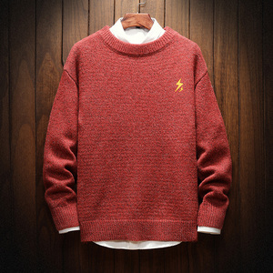 电商A040A-M19018加绒款-P65 秋冬加绒宽松毛衣男线衫图片