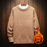 电商A040A-M19018加绒款-P65秋冬加绒宽松毛衣男线衫，男装针织衫/毛衣，电商A040A