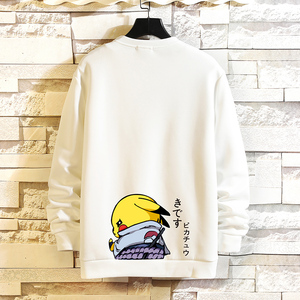 电商A040A-T4036-P25 加绒款P35 皮卡丘加绒卫衣男大码长袖t恤男图片