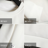 T4062-P25字母印花帅气百搭长袖t恤男大码胖子卫衣薄外套，男装卫衣，电商A040A