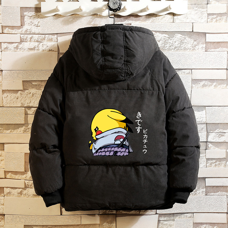 MY16036-P100 皮卡丘卡通加厚加绒面包服加肥加大码男胖子衣图片