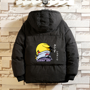 MY16036-P100 皮卡丘卡通加厚加绒面包服加肥加大码男胖子衣图片