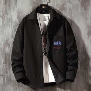 CS15014加绒款P55加厚加绒衬衫男保暖衬衣长袖寸衫上衣服外套图片