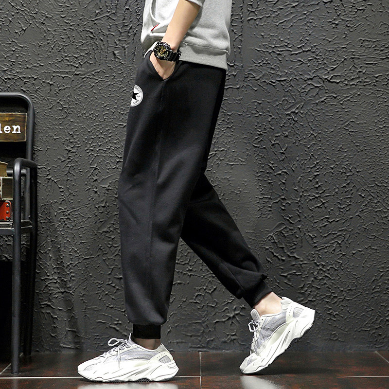 K12008-P40春季束脚直筒运动裤男大码宽松休闲卫裤哈伦裤,男装休闲裤,电商A040A