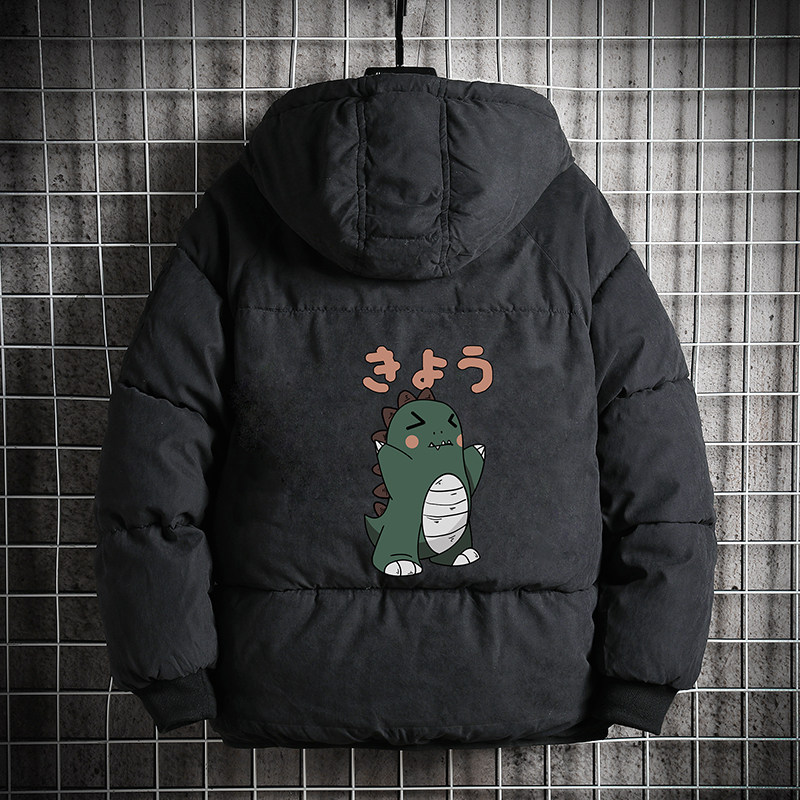 MY16037-P100恐龙卡通羊羔绒加厚加绒衣加肥加大码胖子面包服,男装棉衣,电商A040A