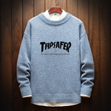 电商A040A-M19007加绒款-P65秋冬加绒宽松毛衣男线衫，男装针织衫/毛衣，电商A040A