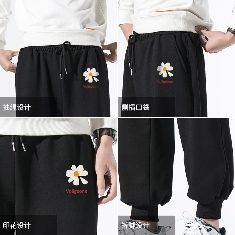 K12059-P40加绒P50加绒运动裤男大码宽松束脚直筒卫裤休闲裤,男装休闲裤,电商A040A