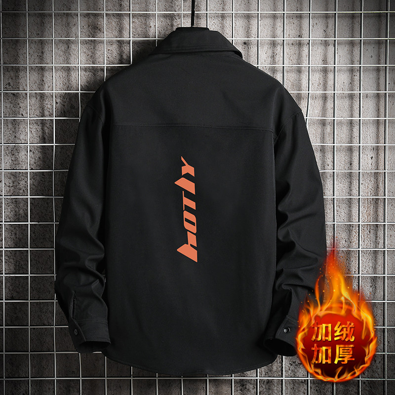 CS15006加绒款P55加厚加绒衬衫男保暖衬衣长袖寸衫上衣服外套,男装衬衫,电商A040A