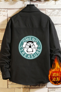 CS15052加绒款P55加厚加绒衬衫男保暖衬衣长袖寸衫上衣服外套图片