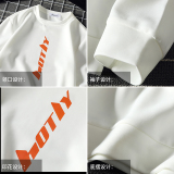 T4006-P25帅气字母印花长袖t恤男大码胖子青年打底衫上衣外套，男装卫衣，电商A040A