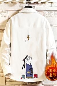 CS15014加绒款P55加厚加绒衬衫男保暖衬衣长袖寸衫上衣服外套图片