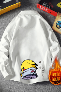 CS15036加绒款P55加厚加绒衬衫男保暖衬衣长袖寸衫上衣服外套图片