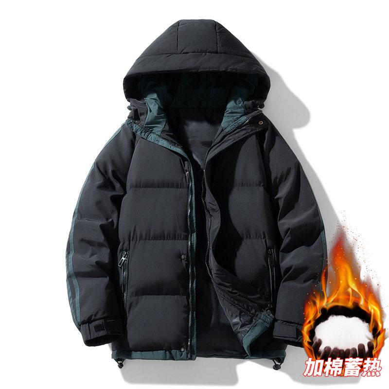 男士连帽加厚秋冬宽松面包棉服