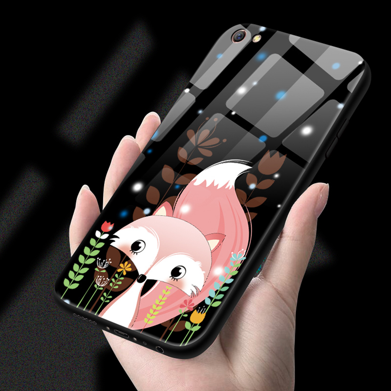 苹果6splus手机壳玻璃镜面iphone5女款潮6防摔