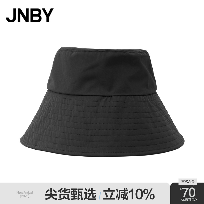 JNBY/江南布衣春秋帽子女黑色渔夫帽平顶简约休闲日常7O9K1