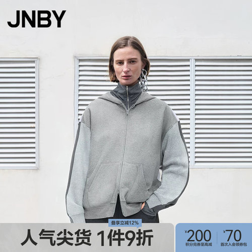 【秋冬上新】JNBY/江南布衣25冬卫衣宽松连帽开襟5PA413140