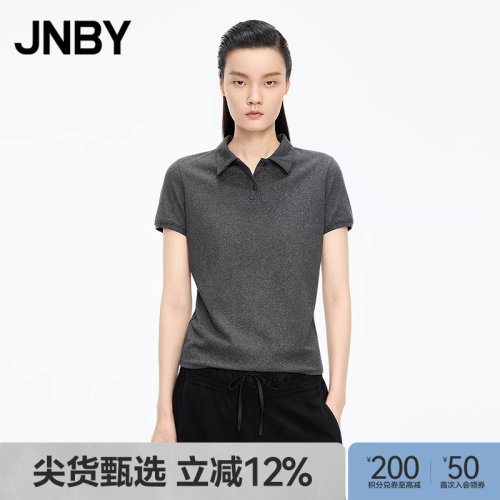 【秋冬上新】JNBY/江南布衣25秋新品T恤短袖含棉polo领5P8114710