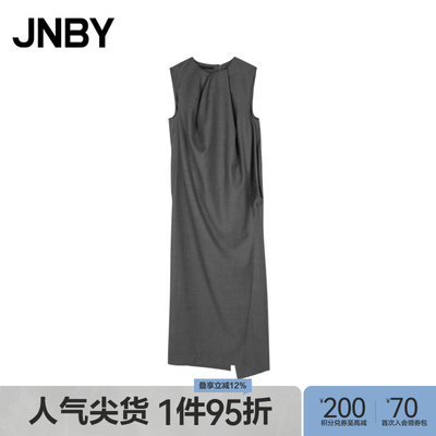 JNBY/江南布衣秋冬无袖羊毛连衣裙造型A型套头休闲日常5O0G1538H