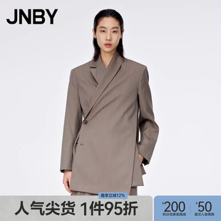 JNBY 中长款 西装 领宽松休闲通勤外套女5M9712630 江南布衣秋冬西装