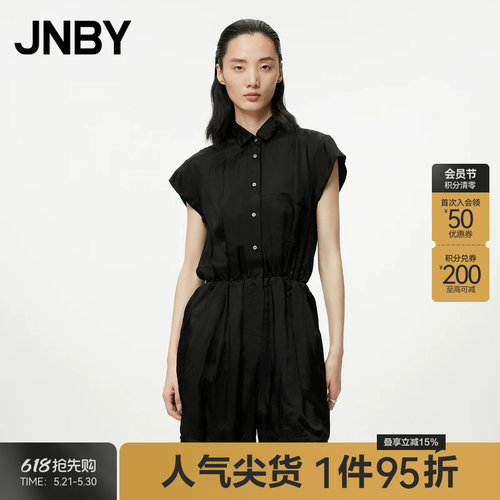 通勤无袖X型连体裤JNBY/江南布衣
