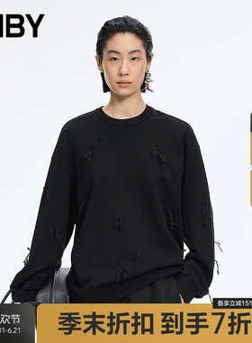 【季末折扣】JNBY/江南布衣26春新品卫衣圆领宽松套头5Q2412000