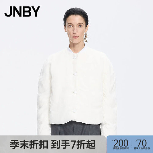【季末折扣】JNBY/江南布衣26春新品羽绒服长袖宽松无领5Q1C13220