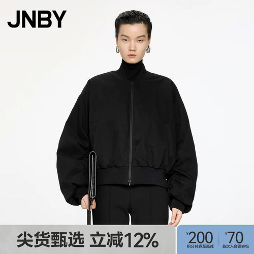 JNBY/江南布衣秋冬羽绒棒球服复古时髦飞行夹克外套5O0C11510