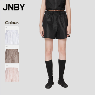 女装 江南布衣夏季 ESG环保 简约通勤混纺环保宽松直筒短裤 JNBY