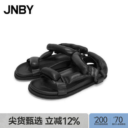 JNBY牛皮革凉鞋简约女鞋