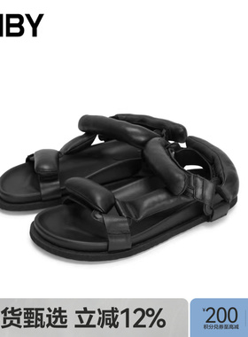 JNBY/江南布衣夏季女装牛皮革凉鞋简约女鞋7O4M14980