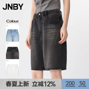 宽松直筒中裤 5P5E13500 牛仔裤 江南布衣25夏新品 商场同款 JNBY