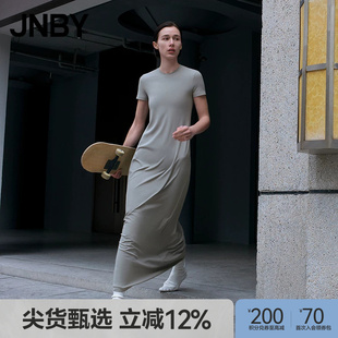 【春夏上新】JNBY/江南布衣25春连衣裙A型圆领短袖5P2G12690