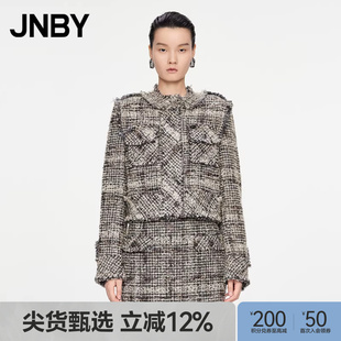 JNBY 江南布衣秋冬小香风毛呢外套夹克通勤优雅高级 早秋上新