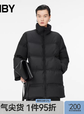 JNBY/江南布衣秋冬羽绒服中长款女立领简约休闲通勤外套5OAC12250