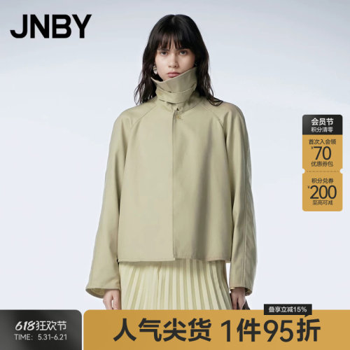 翻领宽松夹克JNBY/江南布衣