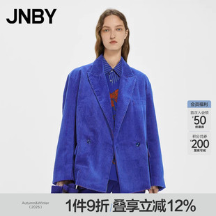江南布衣秋西服中长款 JNBY 宽松休闲灯芯绒5M8712210 淘宝专享