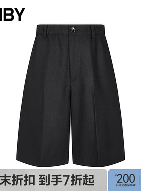 【商场同款】JNBY/江南布衣25秋新品中裤宽松通勤阔腿裤5P7E11060