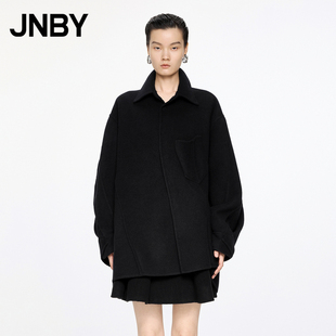 江南布衣秋冬呢大衣衬衫 JNBY 领宽松5O0811430