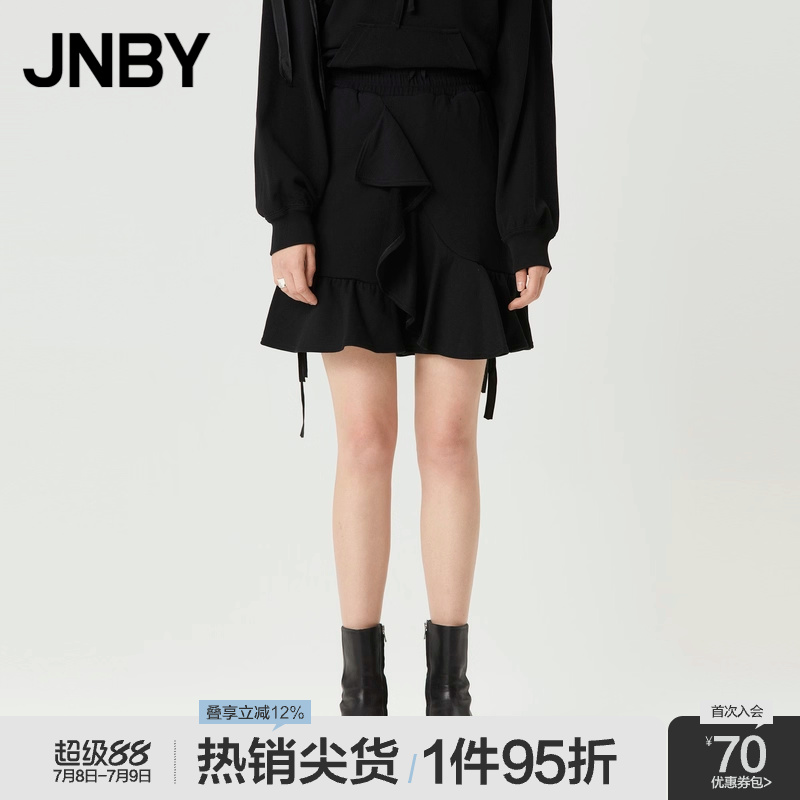 时尚宽松针织中裤JNBY/江南布衣