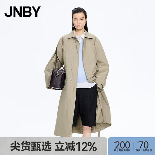 【秋冬上新】JNBY/江南布衣冬季羽绒服长款H型翻领宽松5PBC1554H