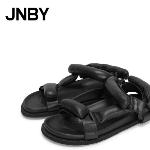 JNBY牛皮革凉鞋简约女鞋